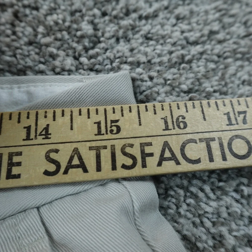 Gap‎ Pants Mens 31X32 Beige White Chino Trouser Flat Front Straight Leg Casual